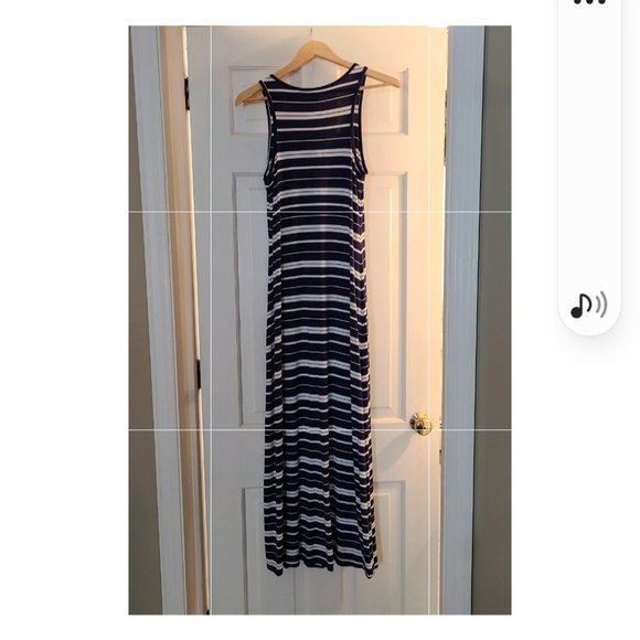 Old Navy blue & white stripe maxi dress size S - Picture 4 of 6